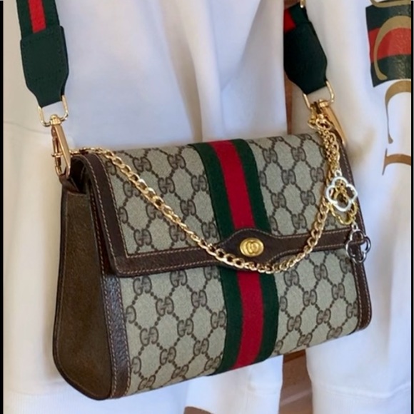 ❗️SOLD❗️GG Supreme❤️ Super Attractive Timeless ❤️EUC Brown MUST HAVE Hard 2 Find - Picture 6 of 14